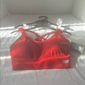 New Balance Vibrant Red Sports Bra